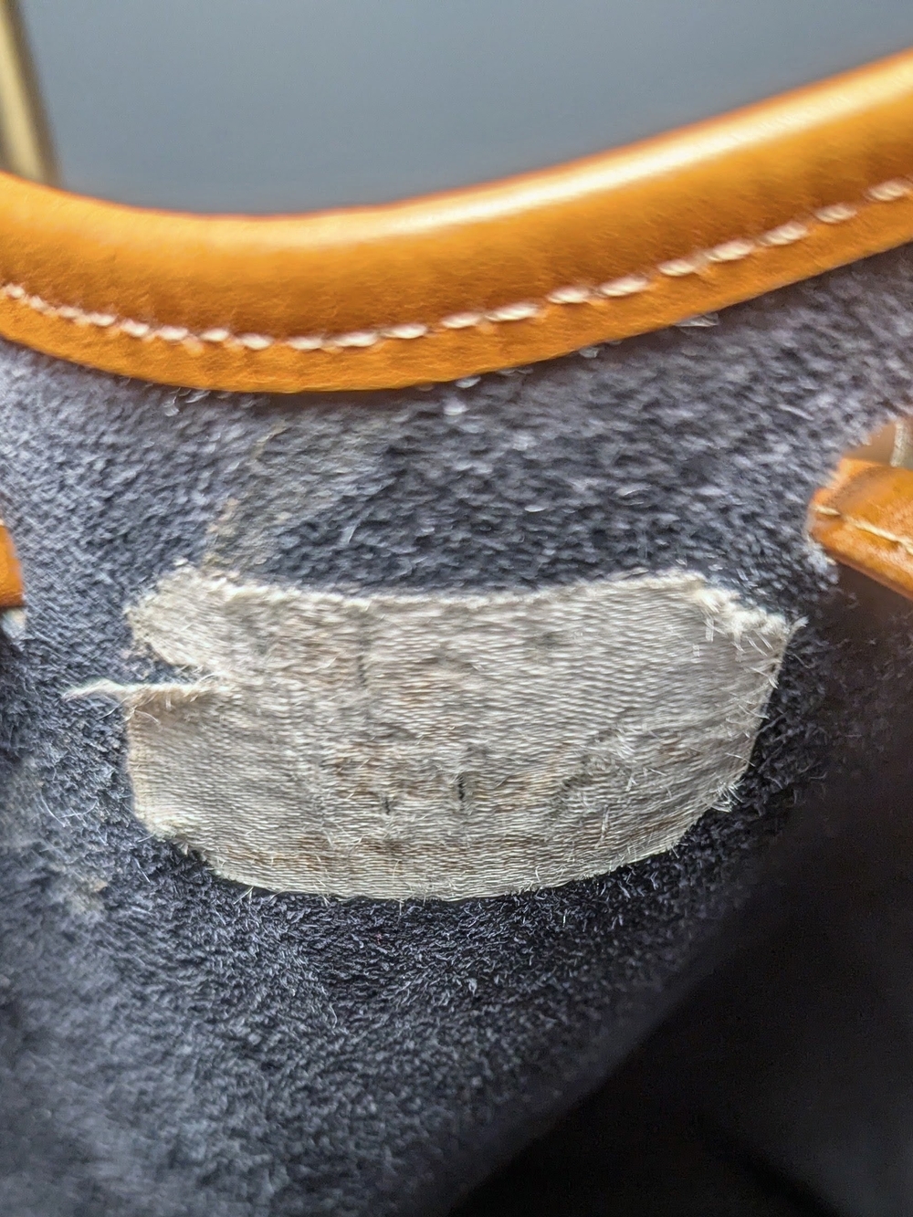 Dooney & Bourke Pebbled Leather Drawstring Bucket Bag - Black/Tan - Picture 6 of 6